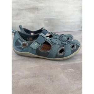 Earth‎ Origins Swell Blue Leather Comfort Adjustable Strap Sandal Shoes